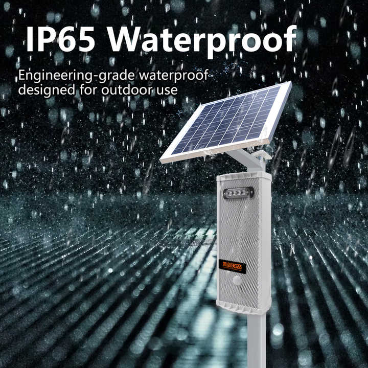 PR-MA400 Solar Panel Outdoor Motion Detection Alarm Front View